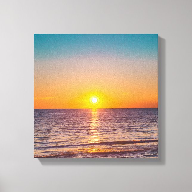 Beautiful Sunset Over The Ocean Canvas Print (Front)