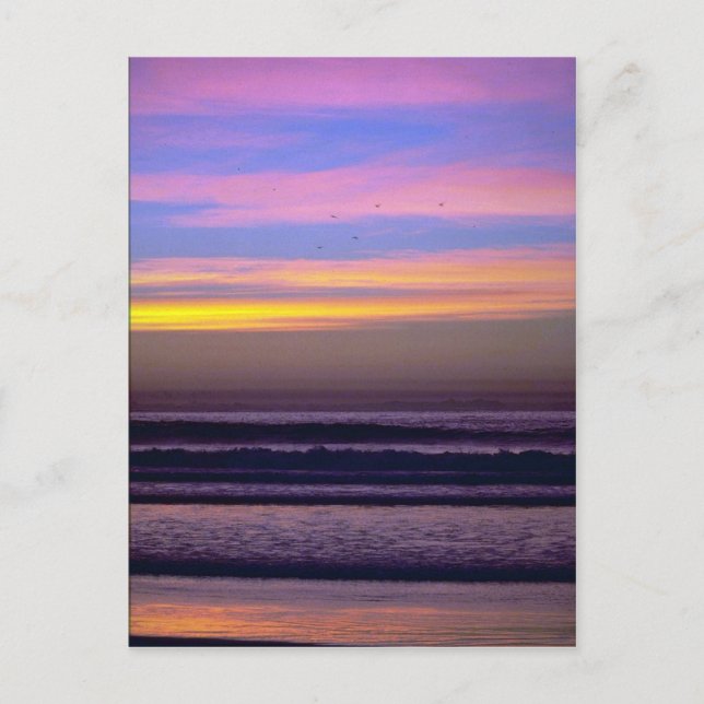 Beautiful Sunset: Pacific Beach, California Postcard (Front)