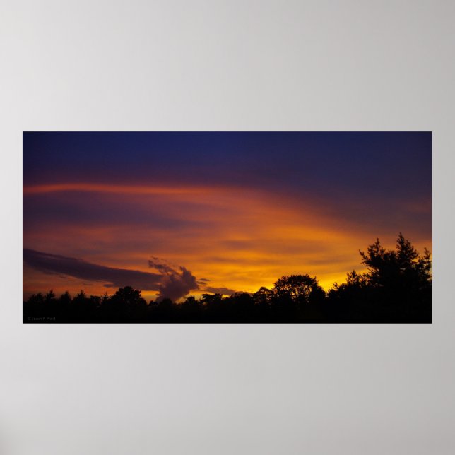 Beautiful Sunset Panorama Poster (Front)