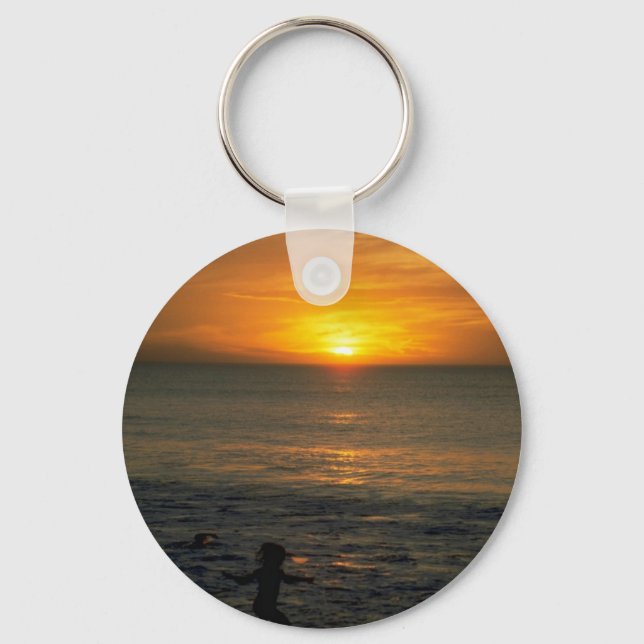 Beautiful Sunset: Perth, Australia Key Ring (Front)