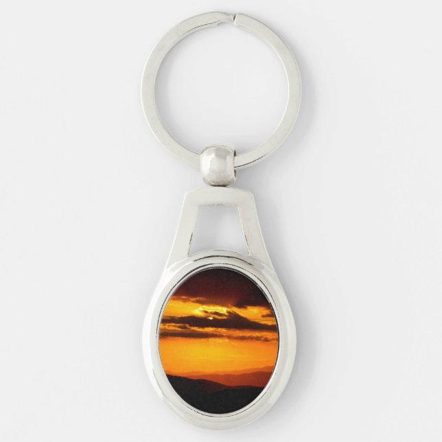 Beautiful sunset photo key ring (Front)