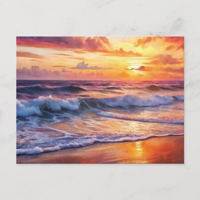 Beautiful Sunset Postcard (Front)