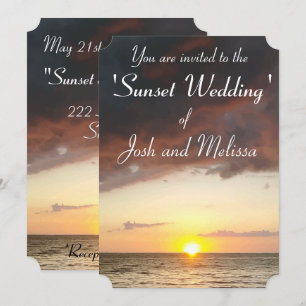 Beautiful Sunset Print Wedding Invitation