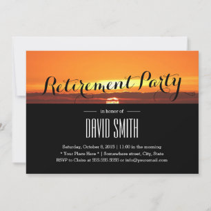 Beautiful Sunset Retirement Party Invitation