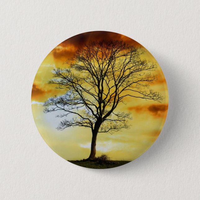 Beautiful Sunset Scenic Landscape Photographic Art 6 Cm Round Badge (Front)