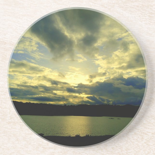 Beautiful Sunset Scenic Landscape Photographic Art Coaster (Front)