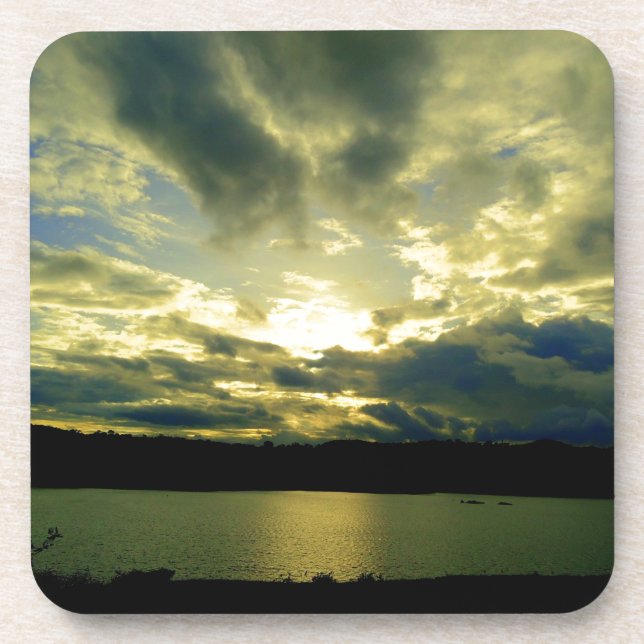 Beautiful Sunset Scenic Landscape Photographic Art Coaster (Front)