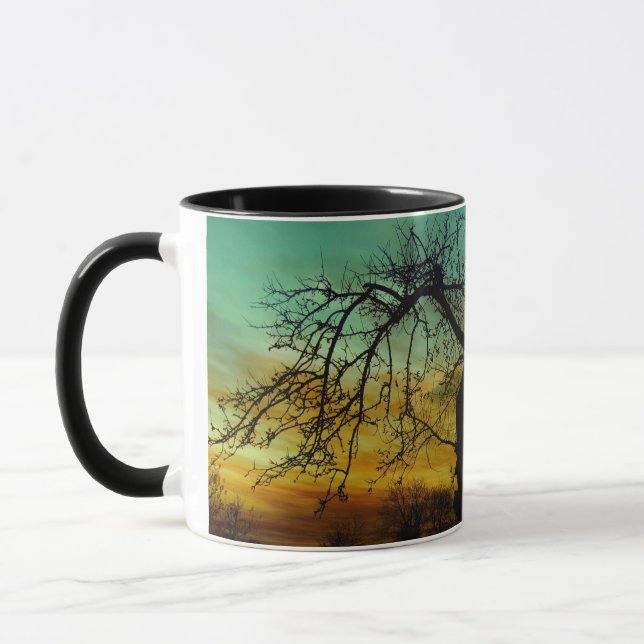 Beautiful Sunset Scenic Landscape Photographic Art Mug (Left)