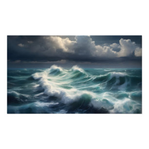 Beautiful sunset sea photo print