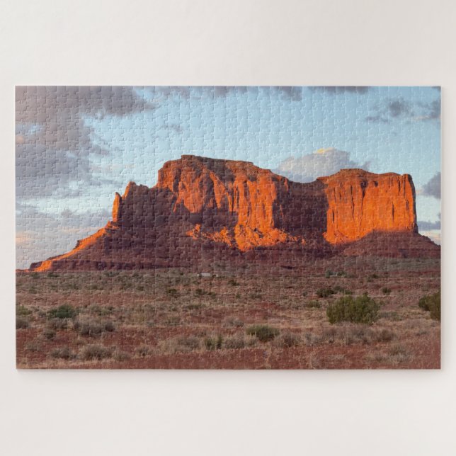 Beautiful sunset shot of Monument Valley Jigsaw Puzzle (Horizontal)