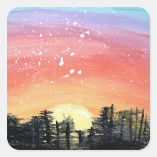Beautiful Sunset Square Sticker
