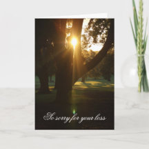 Beautiful Sunset Sympathy Card