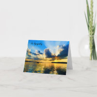 Beautiful Sunset Sympathy Card Blank Inside