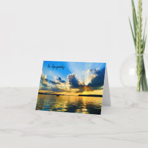 Beautiful Sunset Sympathy Card Blank Inside