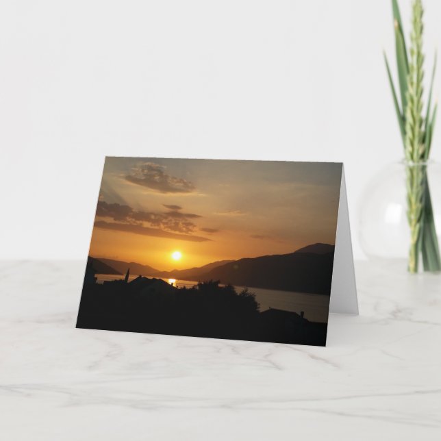 Beautiful sunset thank you card (Front)