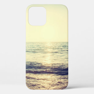 Beautiful Sunset with sea and beach - Vintage and iPhone 12 Case