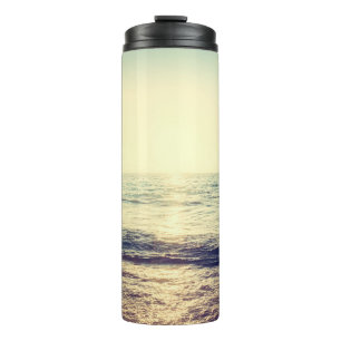Beautiful Sunset with sea and beach - Vintage and Thermal Tumbler