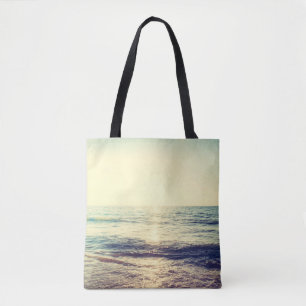 Beautiful Sunset with sea and beach - Vintage and Tote Bag