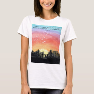 Beautiful Sunset with verse from Joshua T-Shirt