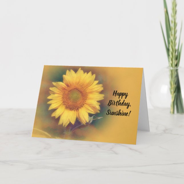 Beautiful Sunshine Sunflower Birthday Card (Front)