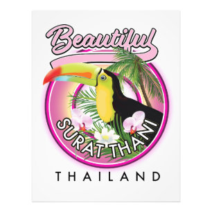Beautiful Surat Thani thailand logo Photo Print