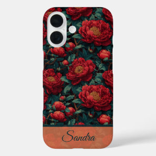 Beautiful Surprise Birthday Peony Floral Custom iPhone 16 Case