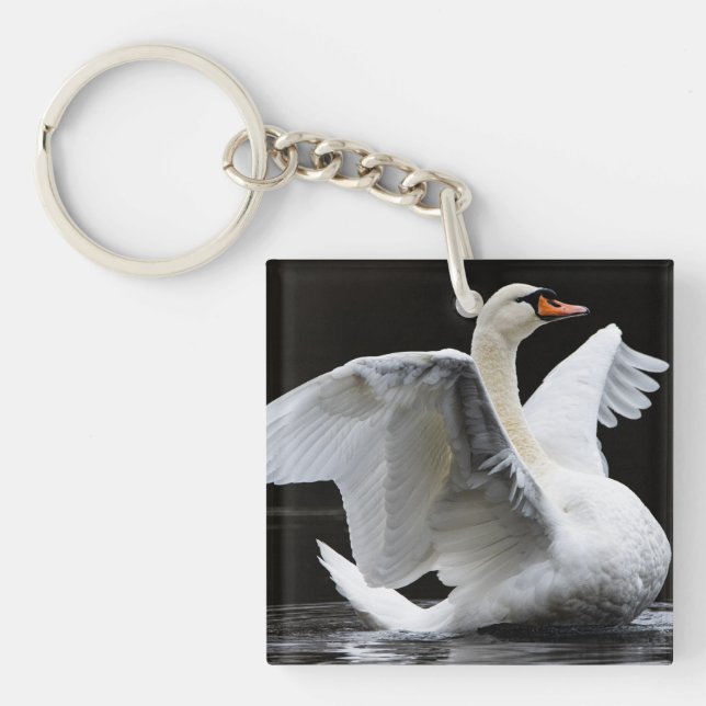 Beautiful Swan Key Ring (Front)