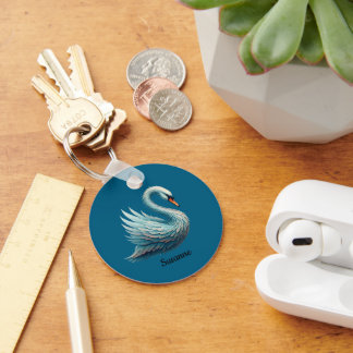 Beautiful Swan Key Ring