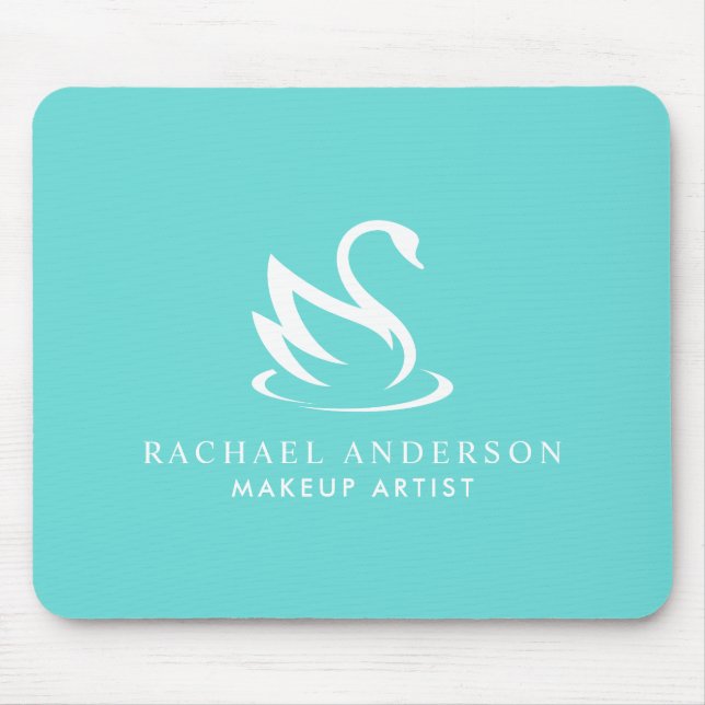 Beautiful Swan Minimalist Logo Mouse Mat (Front)