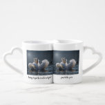 Beautiful Swan Mugs Gift Set<br><div class="desc">Beautiful swan pair mug set with love heart shaped handles.
perfect gift for that special someone!</div>