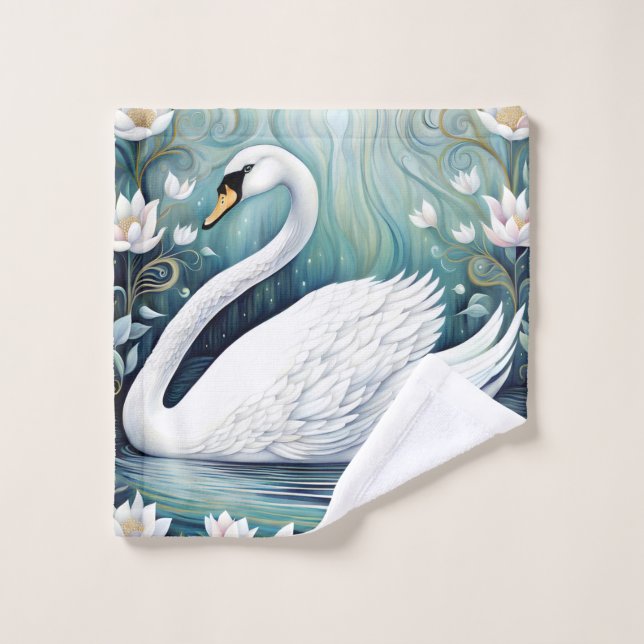 Beautiful Swan Wash Cloth (Wash Cloth)
