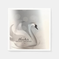 Beautiful Swan White & Silver Elegant Custom Party