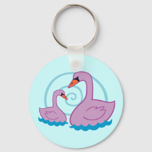 Beautiful Swans Key Ring