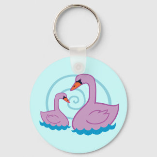 Beautiful Swans Key Ring