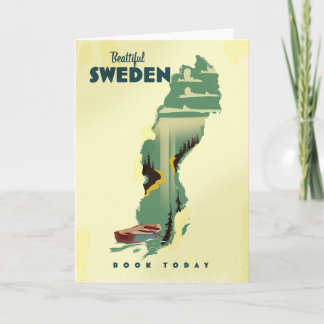 Beautiful Sweden travel poster Invitation