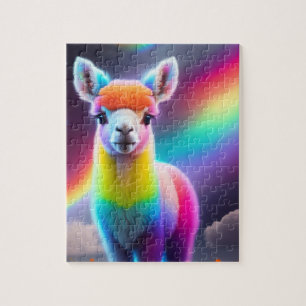Beautiful Sweet Colourful Cute Llama Jigsaw Puzzle
