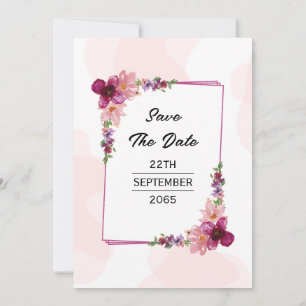 Beautiful sweet floral wedding invitation card