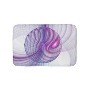 Beautiful Swing Modern Abstract Fractal Art Pink Bath Mat