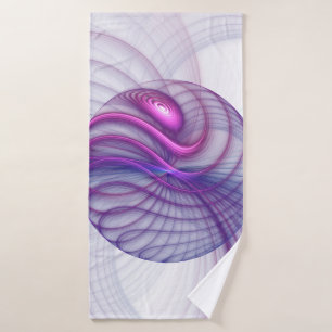 Beautiful Swing Modern Abstract Fractal Art Pink Bath Towel