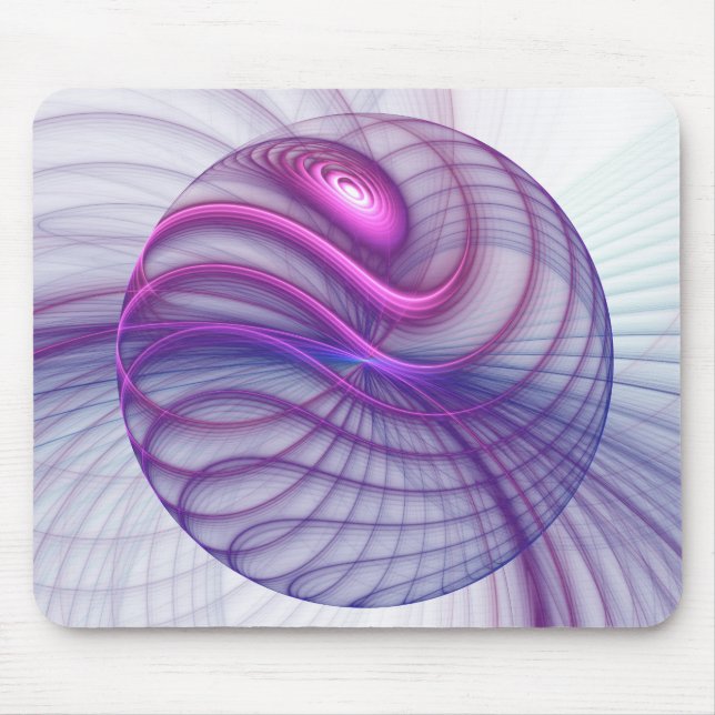 Beautiful Swing Modern Abstract Fractal Art Pink Mouse Mat (Front)