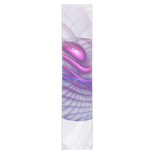 Beautiful Swing Modern Abstract Fractal Art Pink Short Table Runner