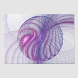 Beautiful Swing Modern Abstract Fractal Art Pink Tissue Paper