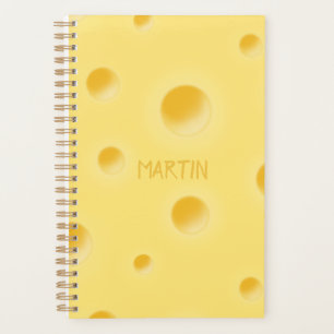 Beautiful Swiss Cheese Personalised Yellow Cheesy  Planner