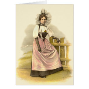 Beautiful Swiss Woman in Traditional Costume, Bern