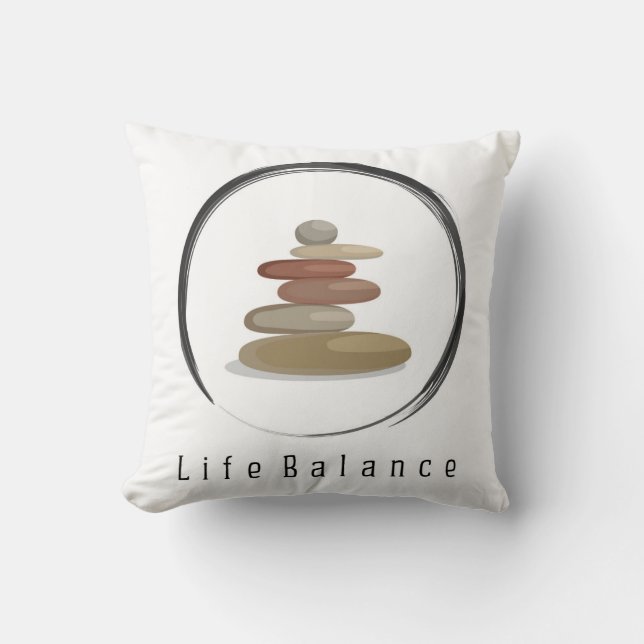 Beautiful Symbol of a Balanced Life Cushion (Front)