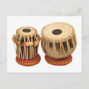 Beautiful Tabla Set Indian Percussion Instrument Postcard