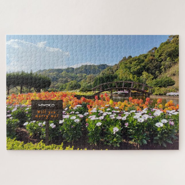 Beautiful Taiwanese Flower Garden Marry Me Puzzle (Horizontal)