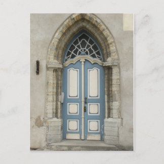 Beautiful Tallinn, Estonian Stone and Wood Doorway Postcard