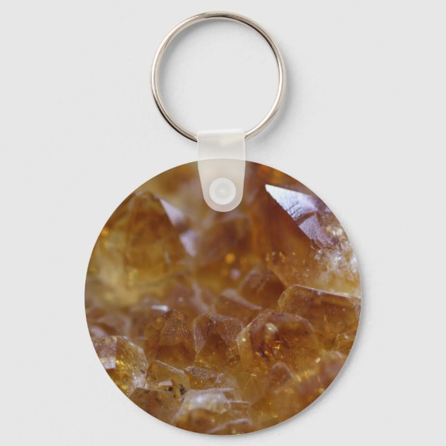 Beautiful Tan Jewel Key Chain (Front)
