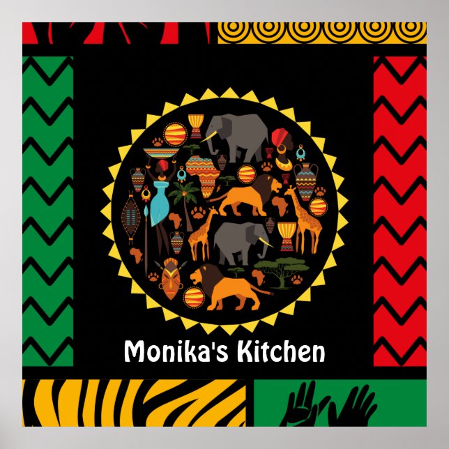 Beautiful tapestry effect vibrant colours Editable Poster (Front)